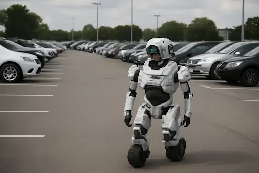 parking lot security robot